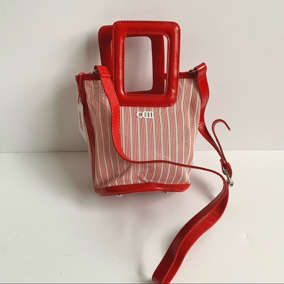 Solid & Striped The Pookie Bag Mini Tote Bag Red Mesh - Picture 11 of 15
